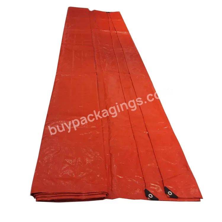 Pe Tarpaulin Orange Color Somalia Market 100gsm New Material Waterproof Outside Cover Rain Cover Widely Usage