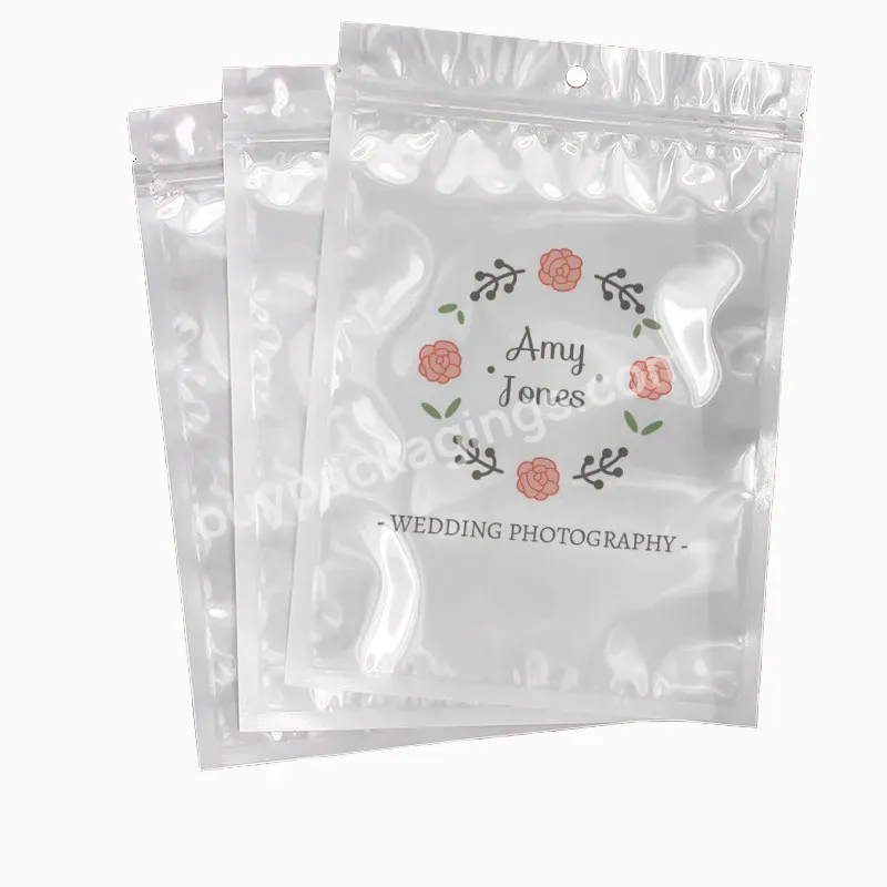 Pearl Film White Clear Compound Zip Lock Bags Plastic Bags Printed Bags