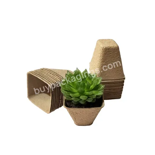 Peat Pots Seed Starter Eco-friendly Enhance Aeration Pulp For Home Plant Starters Custom Oem Label