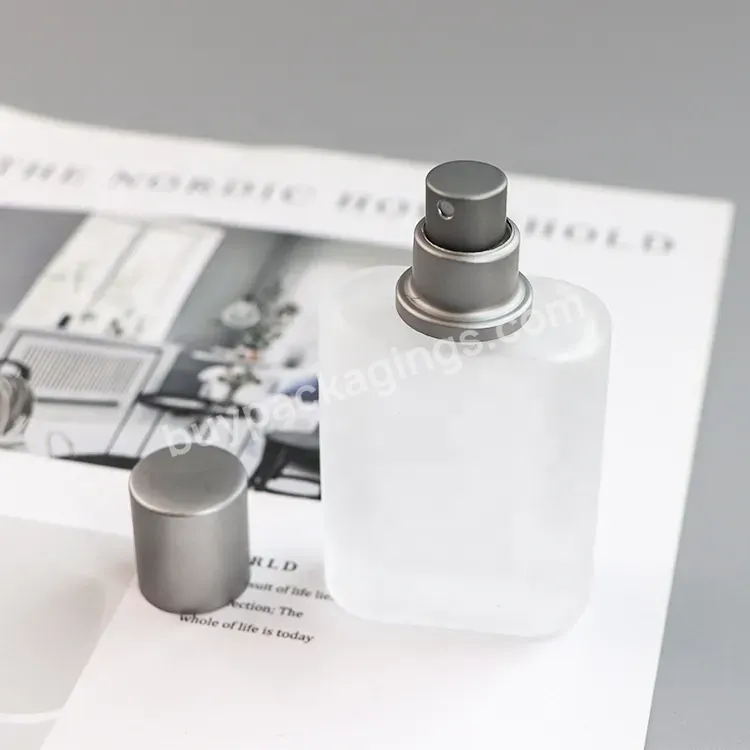 Perfume Bottle Manufacturer Custom Logo Label Printing 30ml Frosted Glass Perfume Bottle