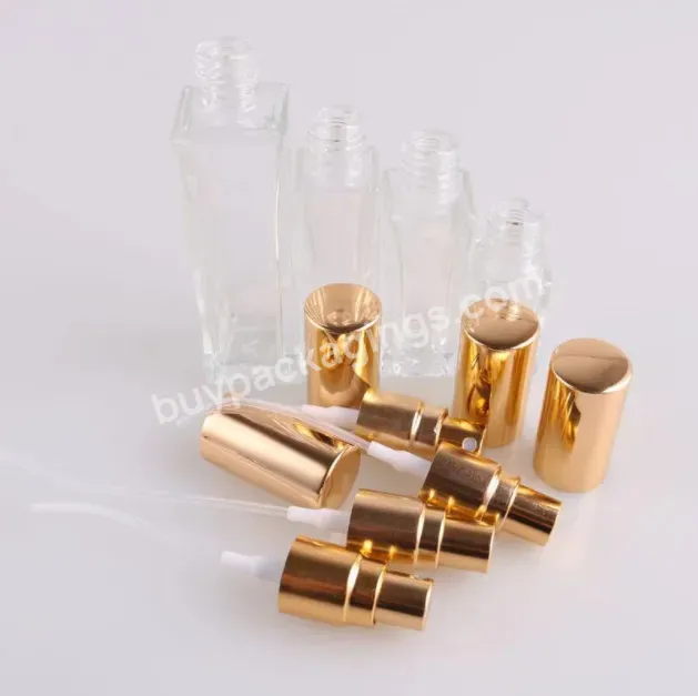 Perfume Glass Bottle Rectangle Glass Perfume Bottle 30 Ml Clear Rectangle Dropper Bottles For Essential Oil