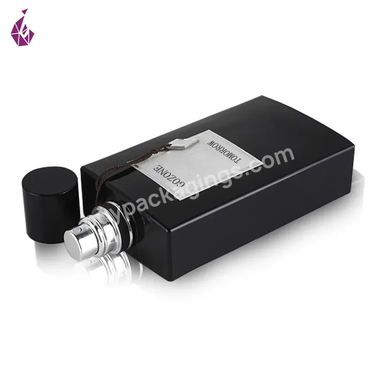 Perfume Making Supplies Gozone Empty High Quality Cologne Black 75ml Expensive Glass Perfume Bottle