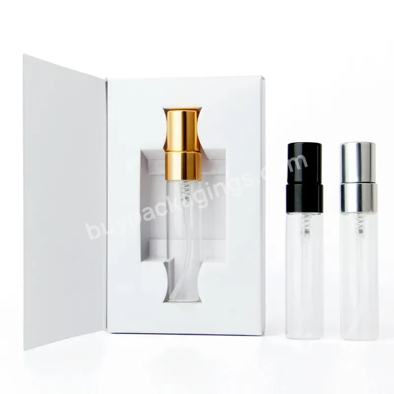 Perfume Small Refillable 2ml 3ml 5ml 10ml Glass Vial With Black White Spray For Perfume Tester Sample Bottle