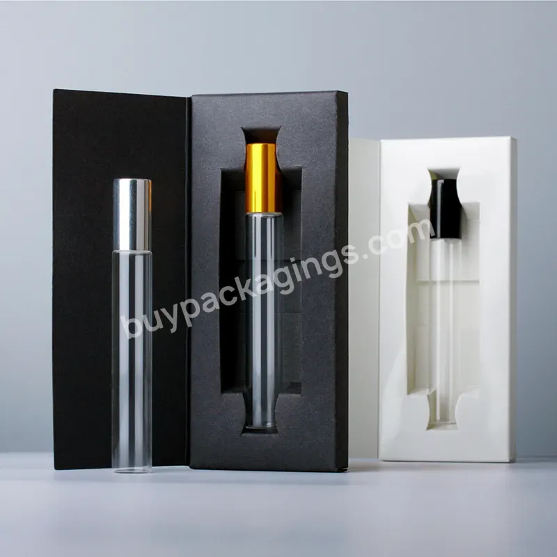 Perfume Small Refillable 2ml 3ml 5ml 10ml Glass Vial With Black White Spray For Perfume Tester Sample Bottle