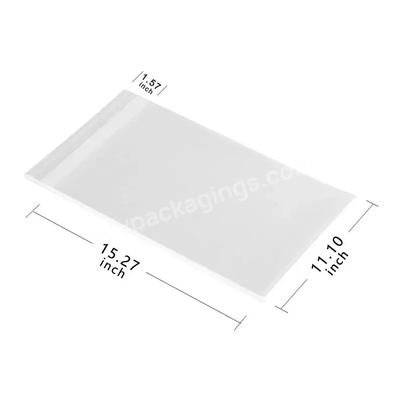Permanent Adhesive Self Seal Poly Bag Clear Opp Plastic Clothing Packaging Bags With Logos
