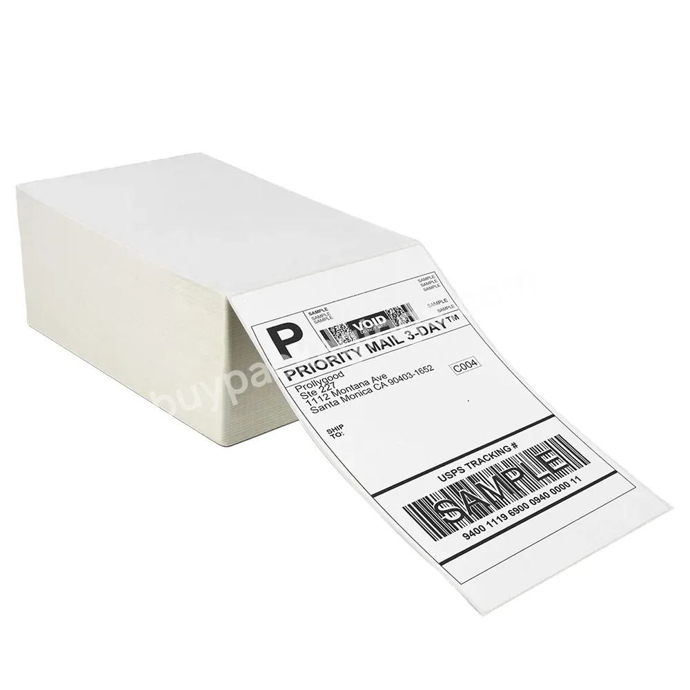 Permanent Adhesive Smoothly Printing Commercial Grade White Mailing Blank Shipping Label 4''x 6'' Thermal Shipping Labels