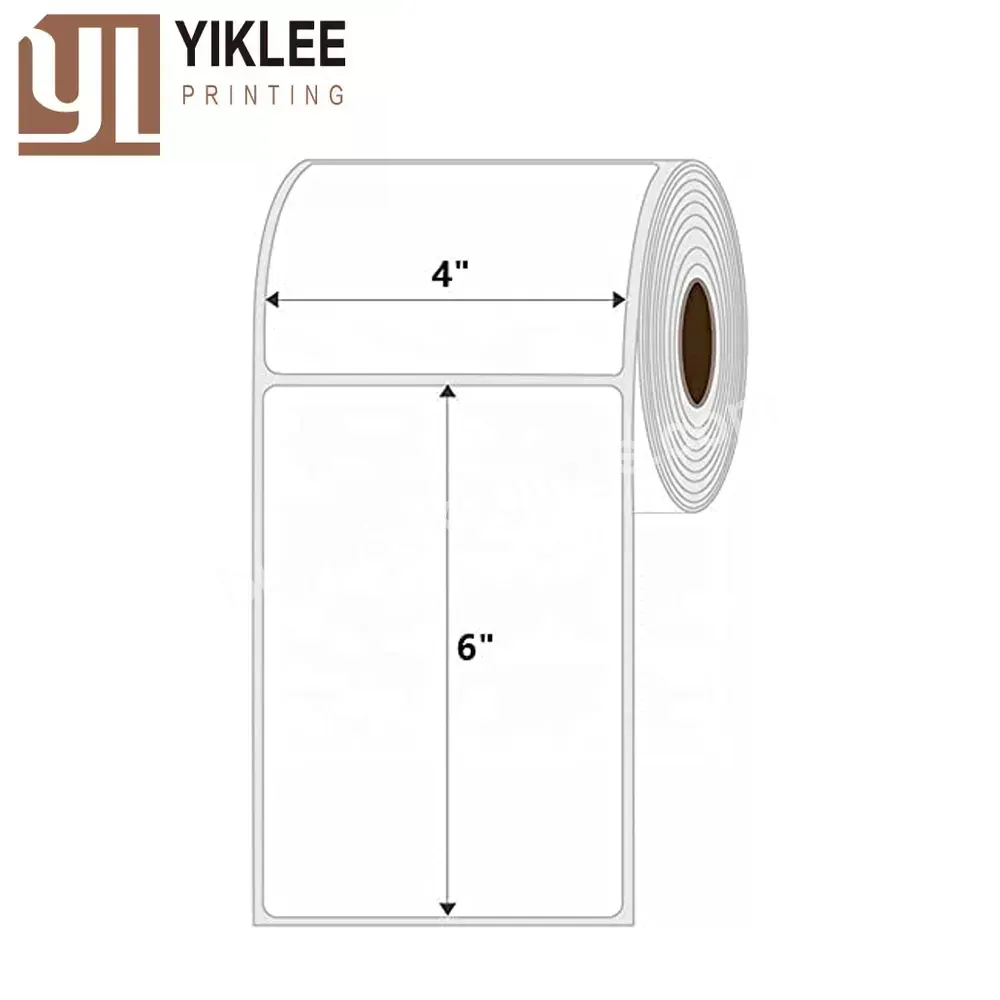 Permanent Adhesive Smoothly Printing Commercial Grade White Mailing Blank Shipping Label 4''x 6'' Thermal Shipping Labels