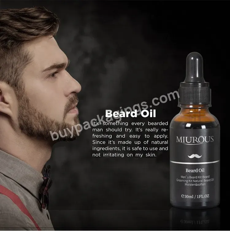 Personal Care Products Hair Beard Oil Custom Bottle Label Packing And Box Gentlemen Pure Beard Growth Oil Groom Kit - Buy Beard Growth Oil,Hair Beard Oil,Gentlemen Pure Beard Growth Oil.