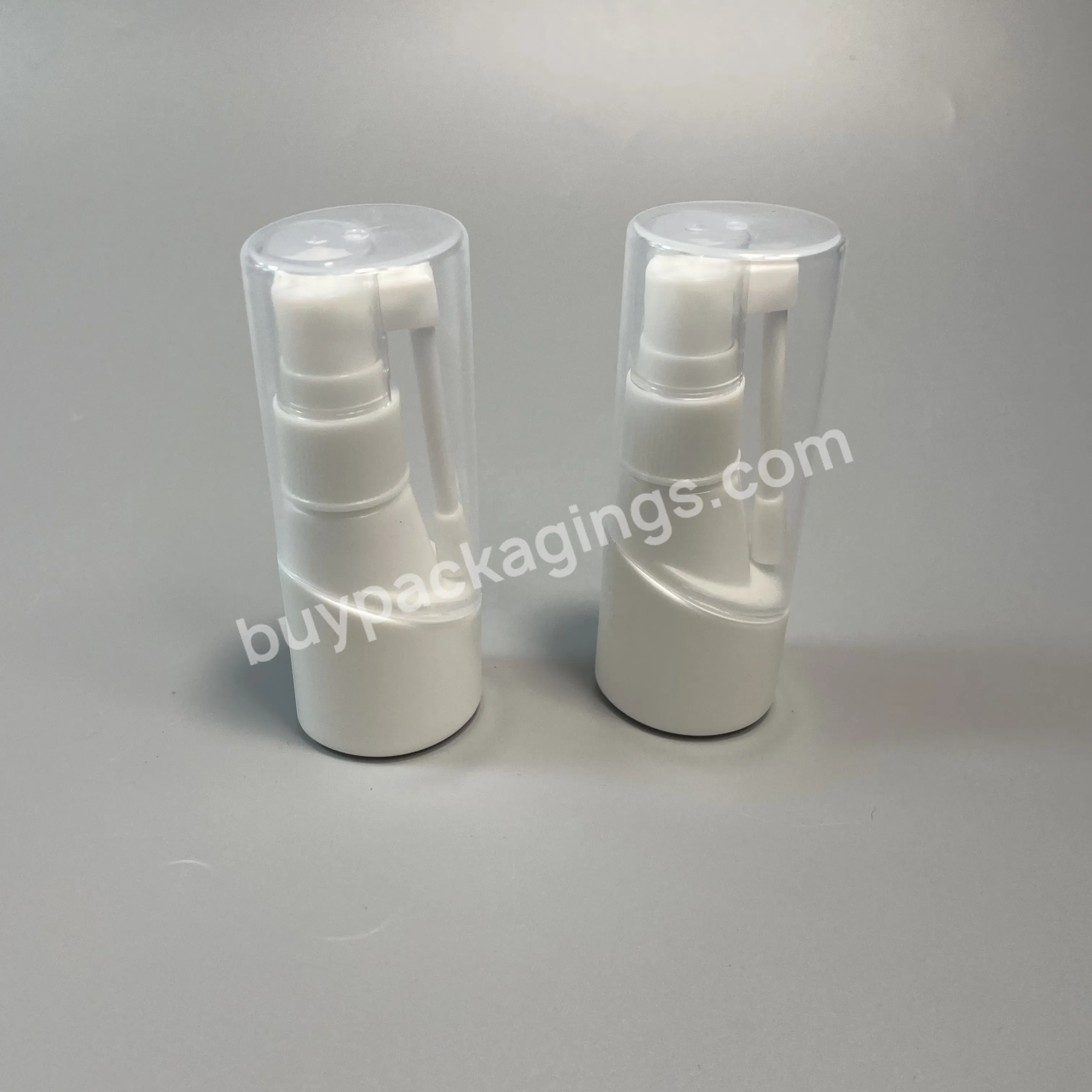 Personal Care White Nasal Throat Spray Bottle 30ml 50ml Oral Sprayer Bottles With Long Nozzle