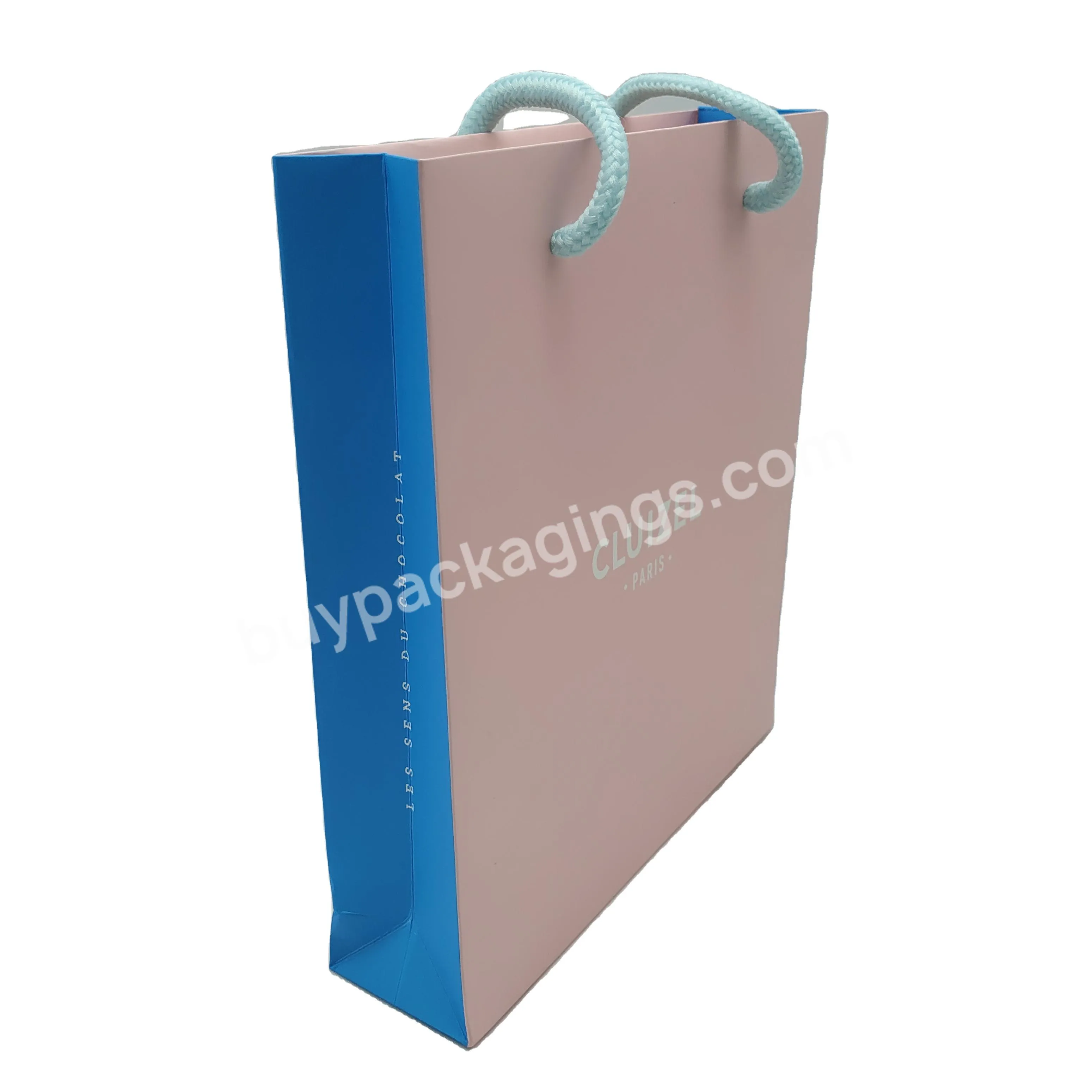 Personalised Boutique Gift Paper Bag With Logo Printed Packaging Custom Sweets Packing Light Paper Bags