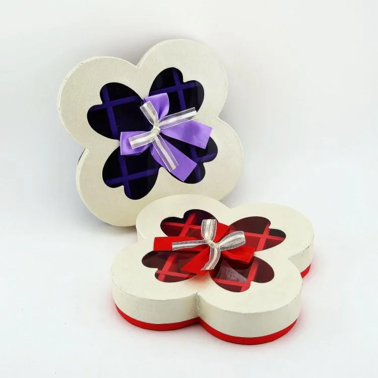 personalised flower shape creative chocolate gift wedding party favor box manufacturer