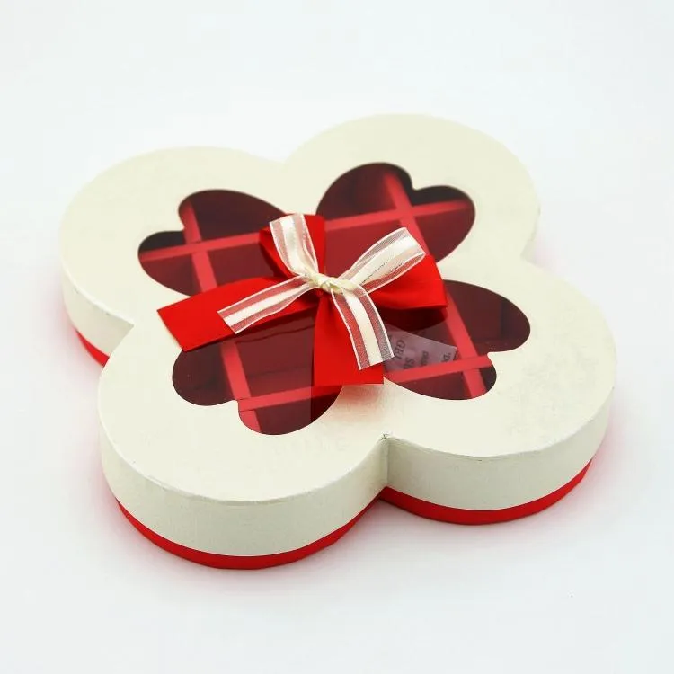 personalised flower shape creative chocolate gift wedding party favor box manufacturer