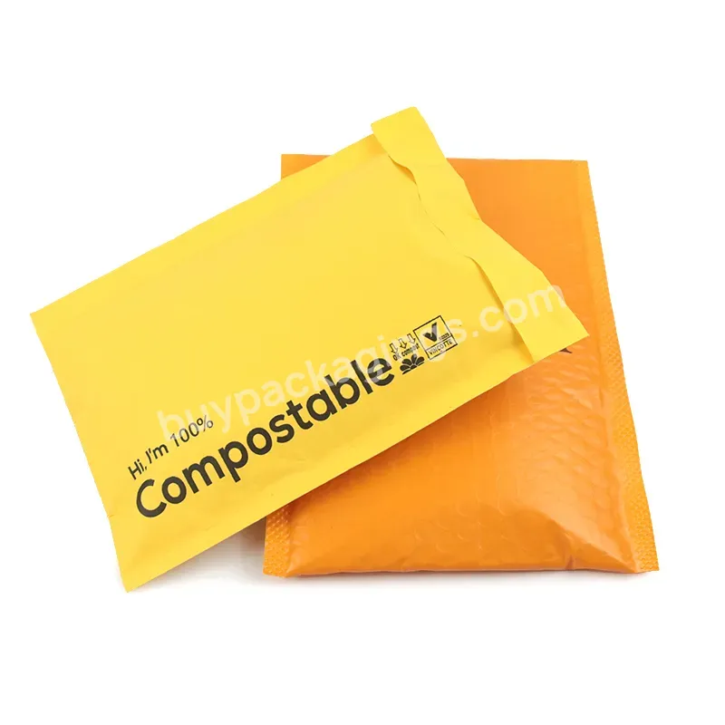 Personalised Small Package Bag Biodegradable Bubble Mailers Home Compostable Poly Mailing Makeup Packaging - Buy Biodegradable Bubble Mailer,Custom Own Print Logo Biodegradable Cosmetic Packaging Bag Home Compostable Cup Package,Shenzhen Package Busi