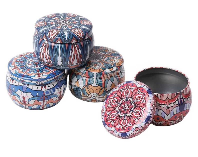 Personalize Empty Print Candle Set Tin Box Scented Large Candle Tin Can Containers Tins With Lid For Candle Making