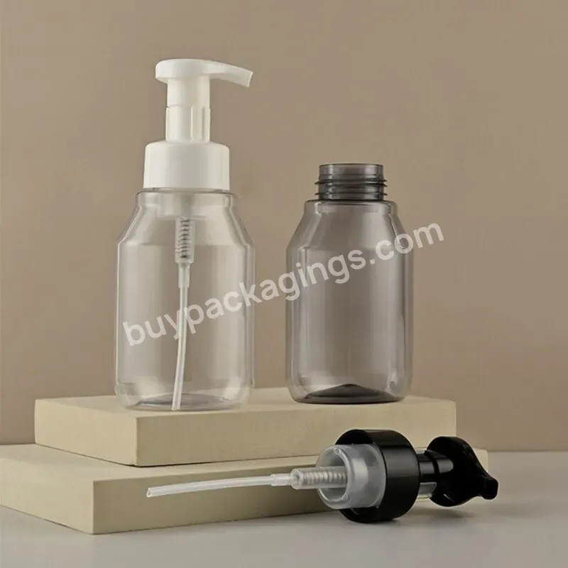 Pet 100ml 110ml 120ml 130ml 150ml Plastic Packaging Pink Skincare Liquid Soap With Brush Lotion Foam Bottle