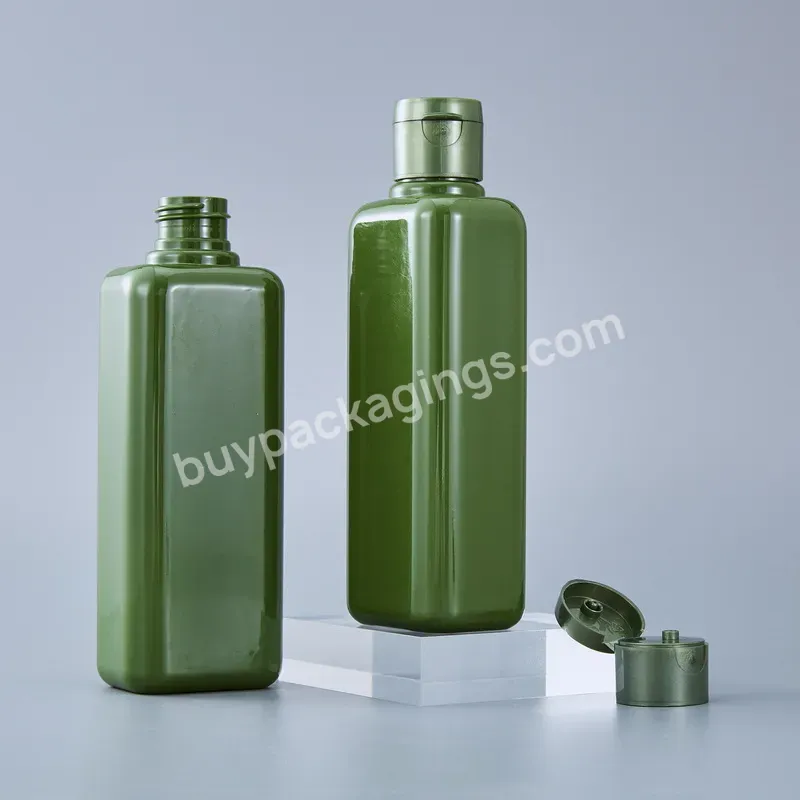 Pet 200ml Shampoo Bottle Plastic 200ml Square Shower Gel Container Flip Cap Bottle Shampoo Lotion Bottle