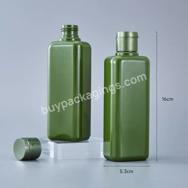 Pet 200ml Shampoo Bottle Plastic 200ml Square Shower Gel Container Flip Cap Bottle Shampoo Lotion Bottle