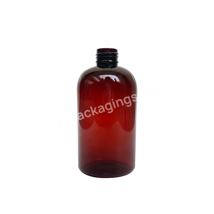 Pet Boston Plastic Bottle 450ml Round Shape Pet Material High Quality Iso 9001 2015 Vietnamese Product Sealing Type Screw Cap