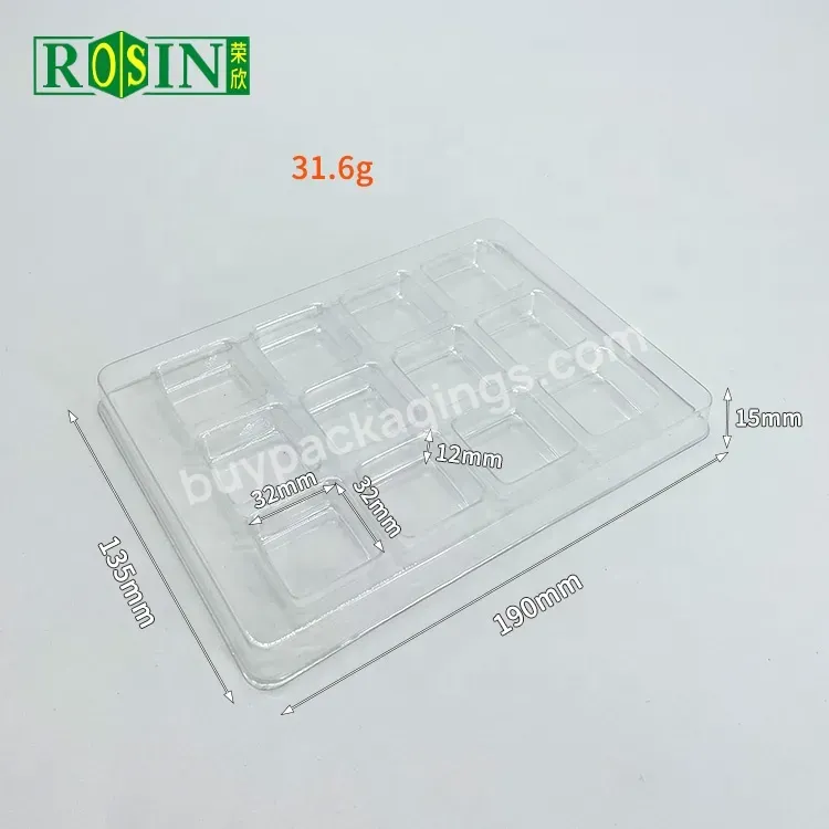 Pet Clear 12 Packaging Insert Cavity Plastic Blister Chocolate Tray