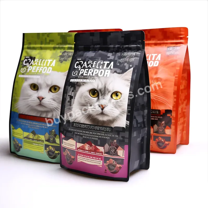 Pet Food Pack Tall Custom Coffee Drill Flat Bottom Stand Up Pouches Square Bottom 8 Side Sealing Filter Package - Buy Stand Up Pouches Square Bottom 8 Side Sealing Filter Package,Pet Food Pack Tall Custom Coffee Drill Flat Bottom,Custom Print Flat Bo