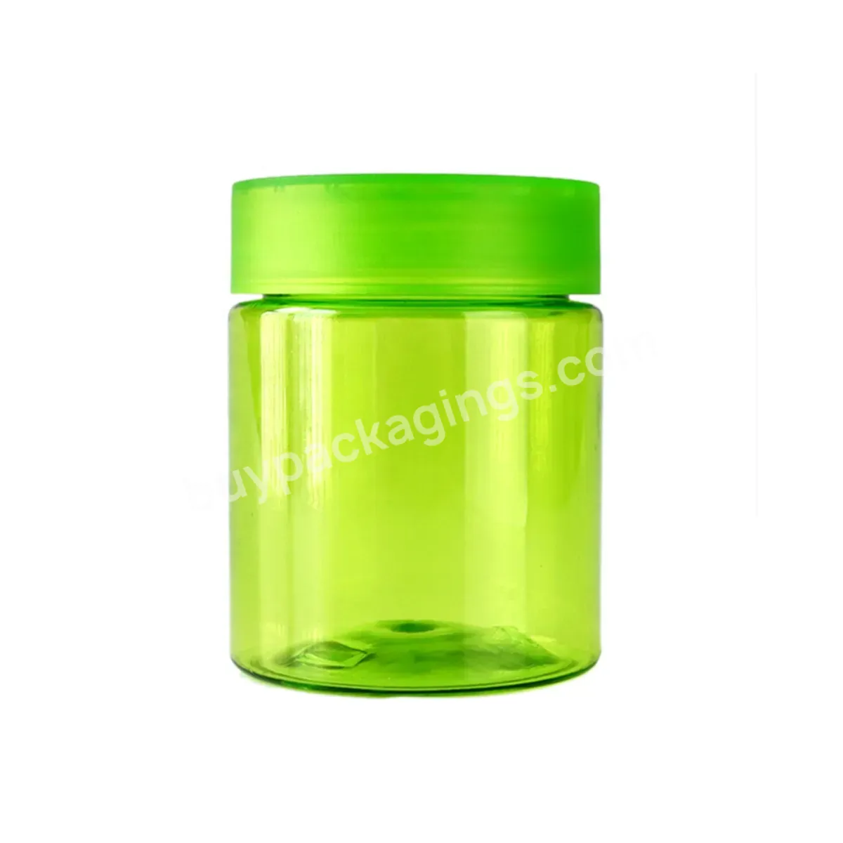 Pet Jar With Child Resistant Caps Child Proof Container Plastic Gummy Candy Packaging Jar Child Resistant Plastic Jar