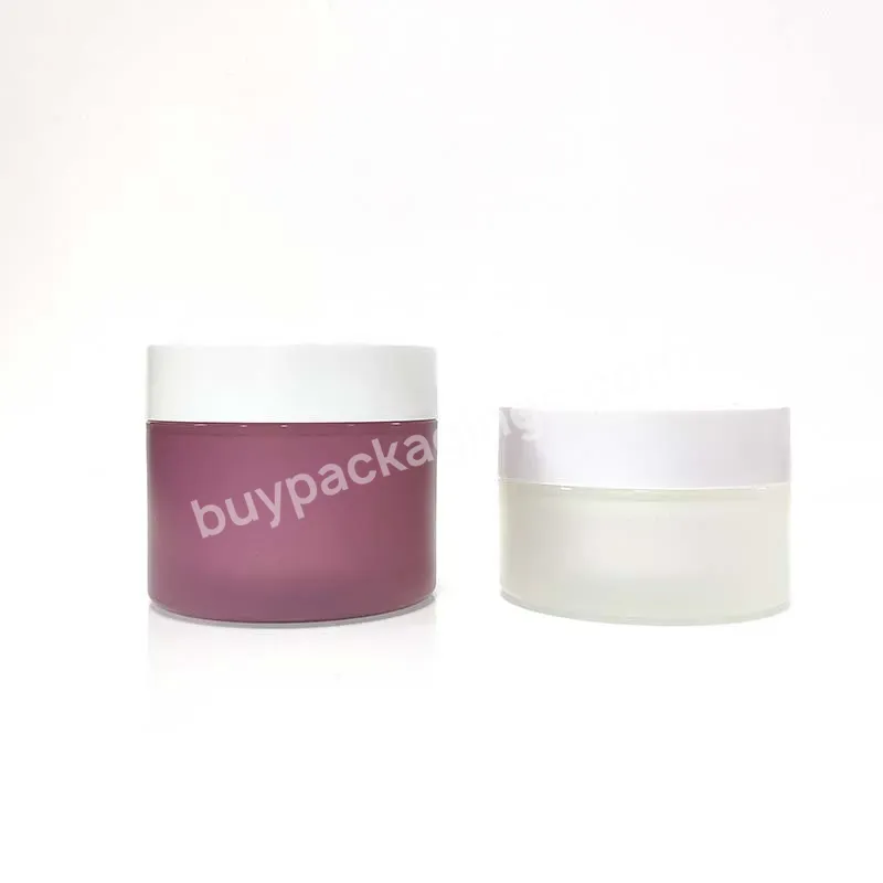 Pet Matte Color Body Scrub Frosted Plastic 250ml Cosmetic Cream Jars With Black Plastic Lid