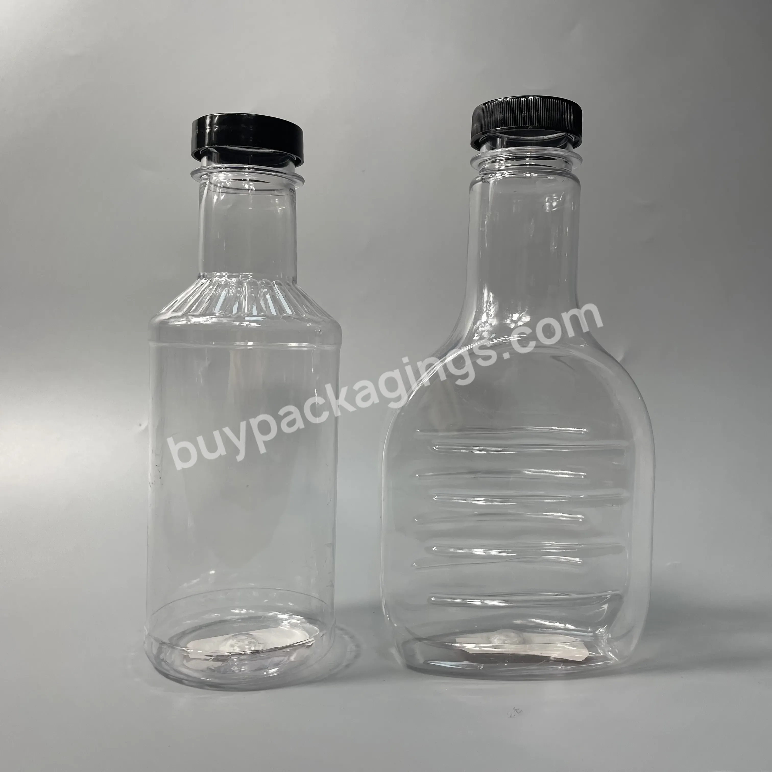 Pet Plastic Bottle Tomato Sauce Squeeze Jam Bottle 500ml Soft Condiment Squeeze Bottle