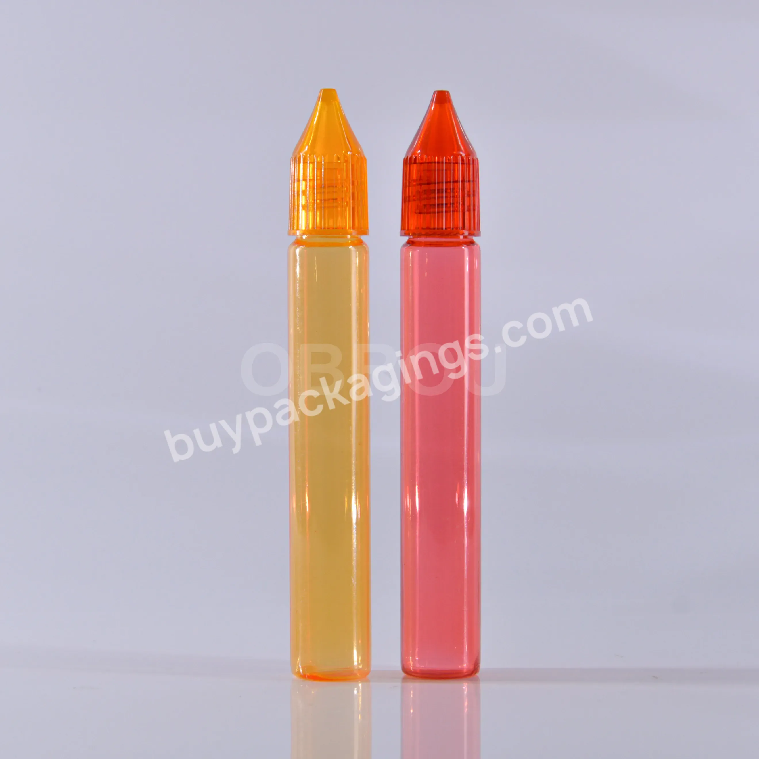 Pet Plastic Pen Shape 15ml Dropper Bottle Squeeze Glue Tattoo Ink Bottles