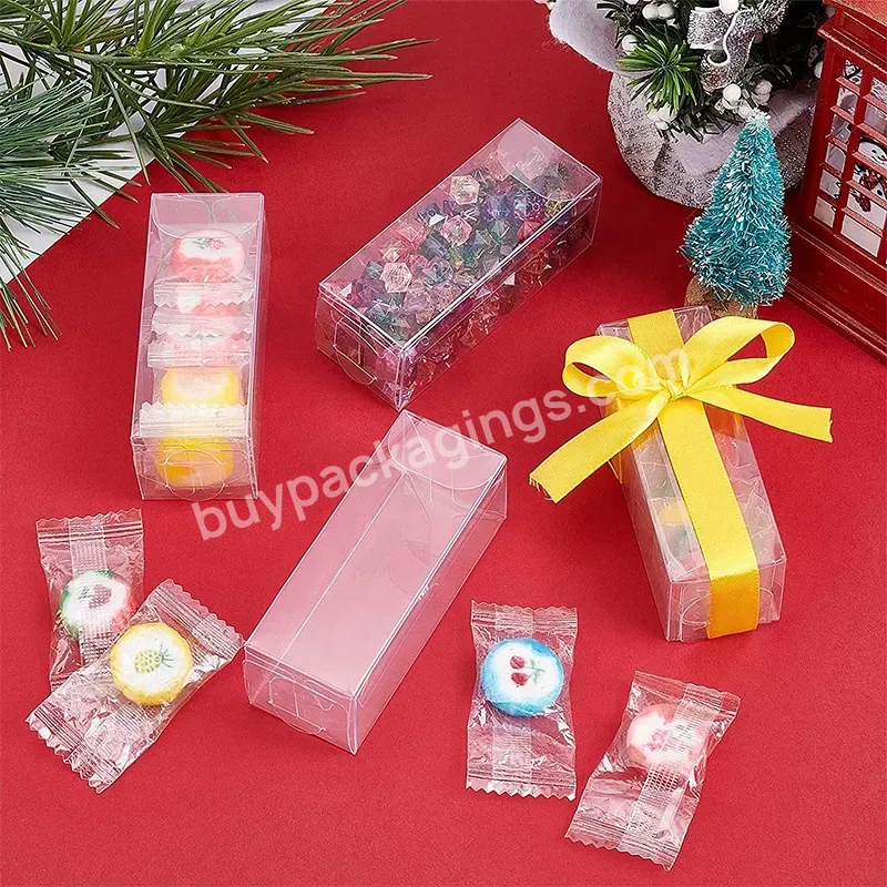 Pet Plastic Recycled Box Custom Clear Transparent Personal Care Packaging For Chocolate Food