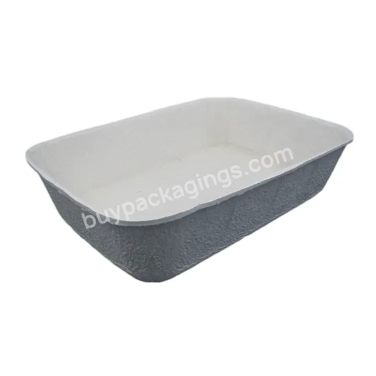 Pet Products Cleaning Molded Pulp Cat Toilet Box Trays Simple Cute Cat Head Cat Litter Box