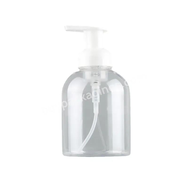 Pet Recycled Eco-friendly Transparent 300ml Plastic Bottle Square Luxury Conditioner Shampoo Lotion Bottle