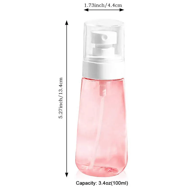 PETG 50ml 80ml 100ml Round Perfume Refillable Cosmetic Containers Plastic Spray Bottle For Skin Care Lotion Cream