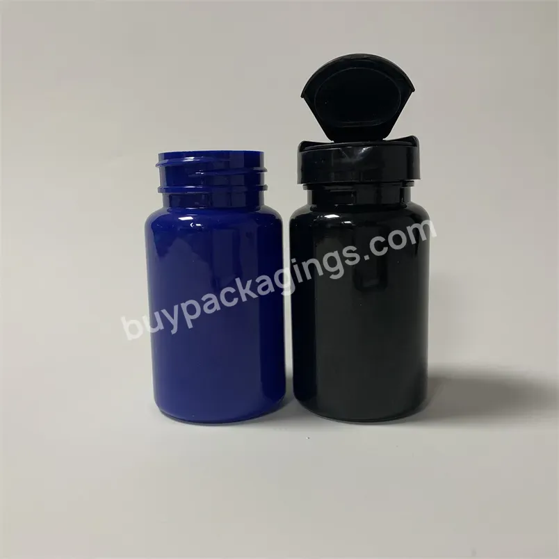 Pharma Package Manufacturer 80ml 100ml Flip Cap Container Medicine Pill Vitamin Bottle Health Care Supplement Capsules Bottle