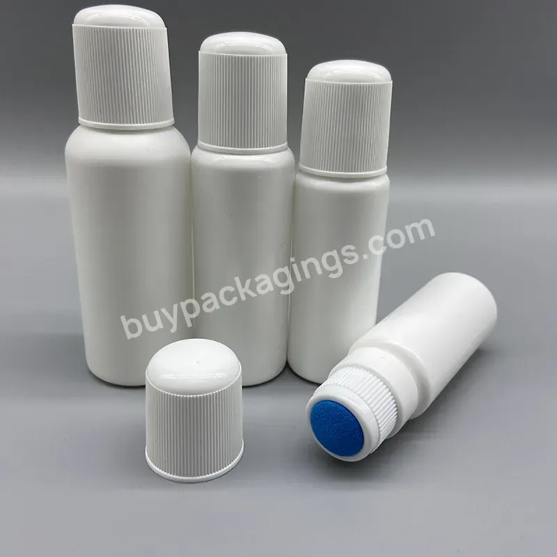 Pharmaceutical 1oz Pe Plastic 30ml 50ml 60ml 100ml Sponge Applicator Bottle For Mosquito Bite Liquid