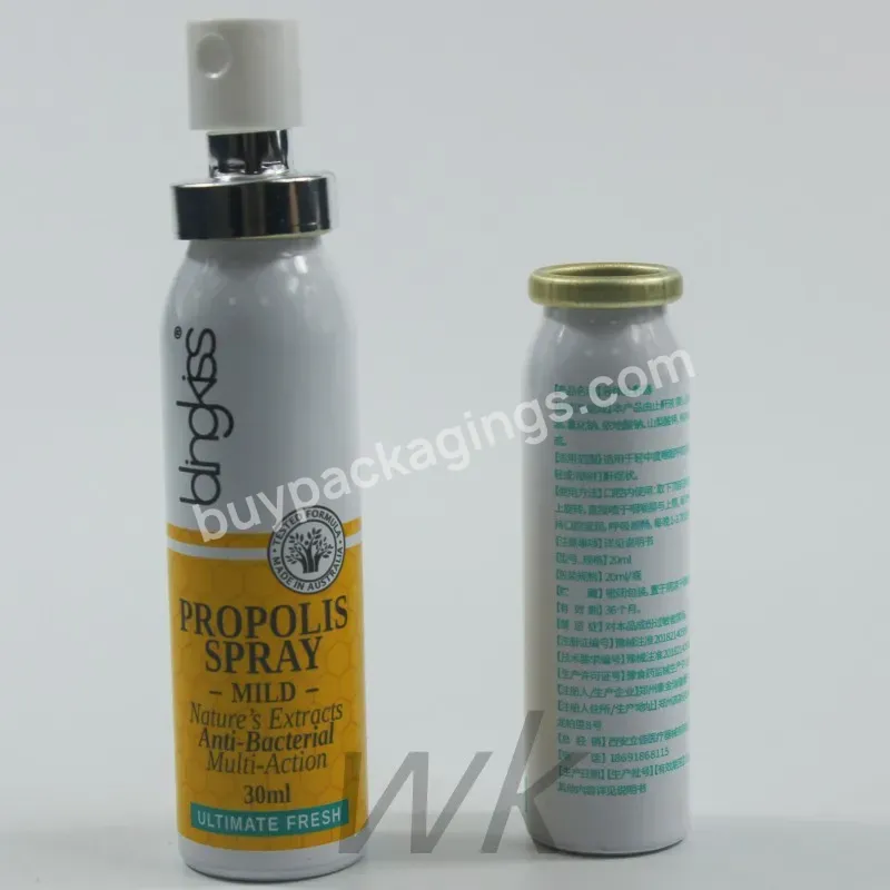 Pharmaceutical Grade Aluminium Mist Spray Nasal Spray Oral Spray Bottle 20ml 30ml 50ml