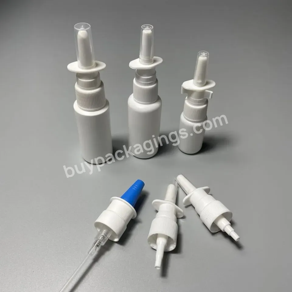 Pharmaceutical Grade Bpa Free 10ml 20ml 30ml 20mm Neck Snap-on Nasal Spray Pump Bottles