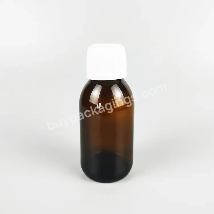 Pharmaceutical Grade Glass Bottle Package 90ml Amber Color Glass Syrup Bottle Medicine Glass Bottle 3oz