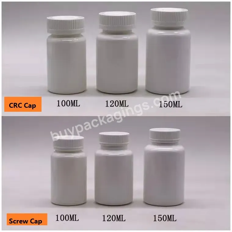 Pharmaceutical Hdpe Medicine Plastic Pill Bottle 150ml Empty Capsule Bottle