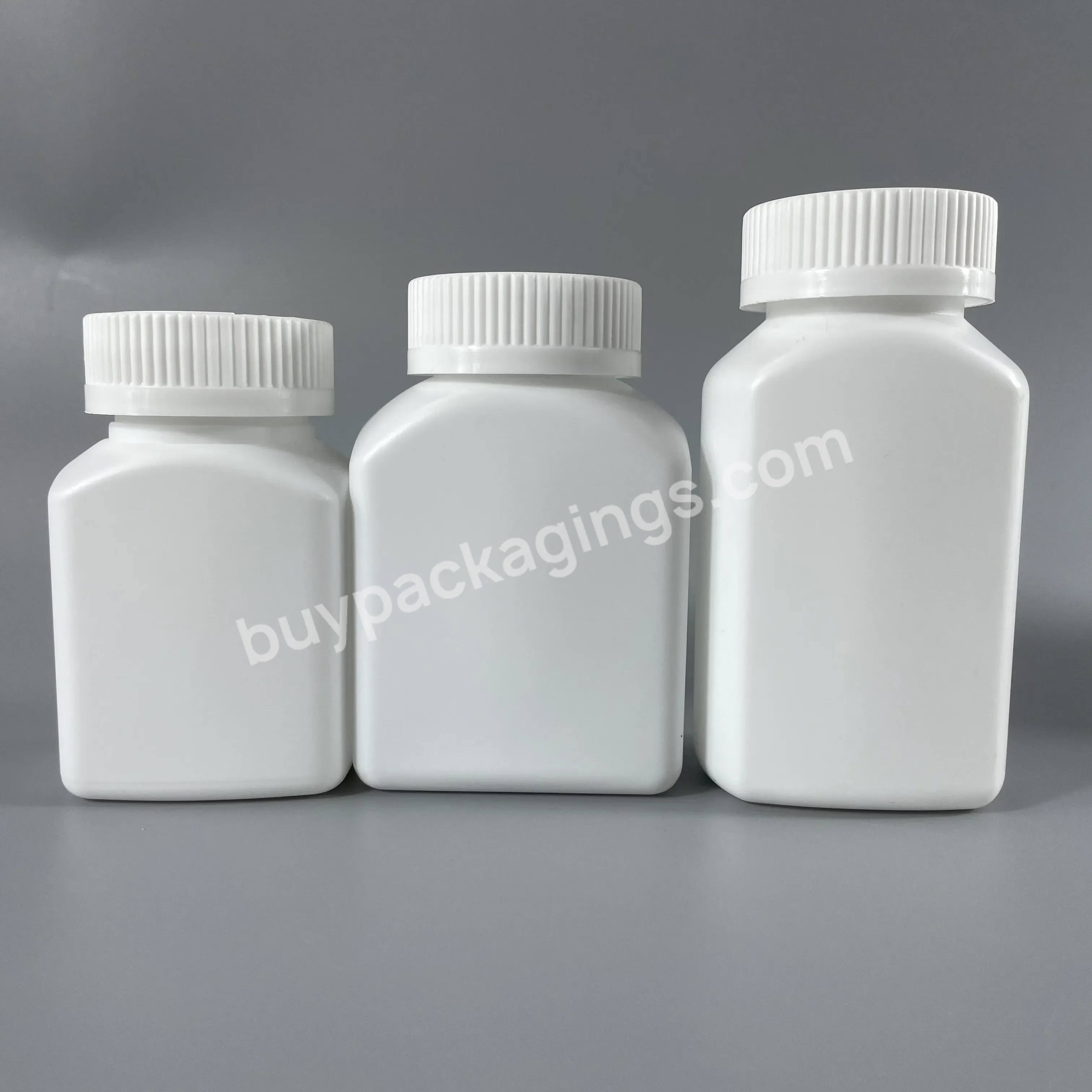 Pharmaceutical Package Manufacture 30cc 50cc 80cc 100cc Hdpe Plastic Square Supplement Pill Tablet Bottle