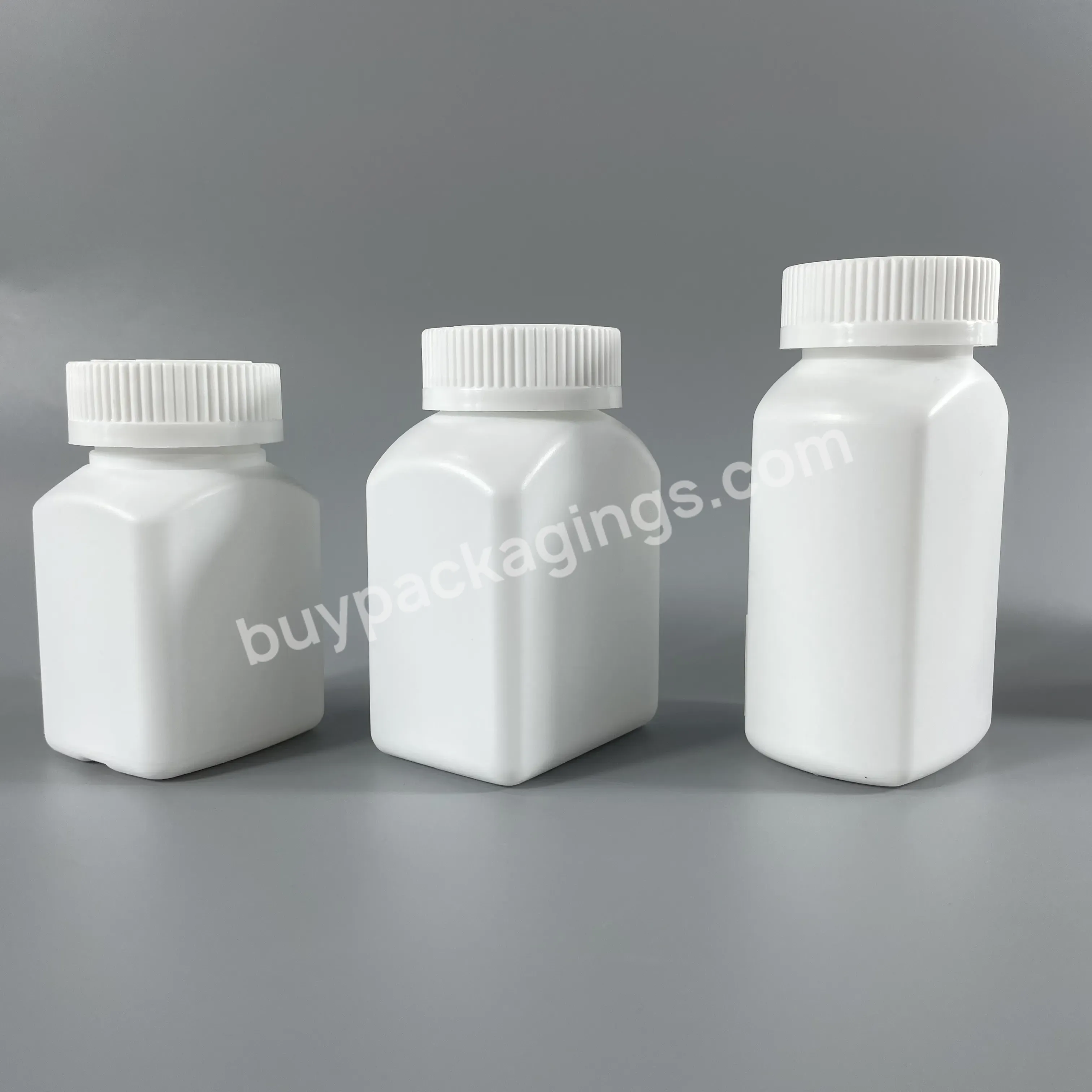 Pharmaceutical Package Manufacture 30cc 50cc 80cc 100cc Hdpe Plastic Square Supplement Pill Tablet Bottle