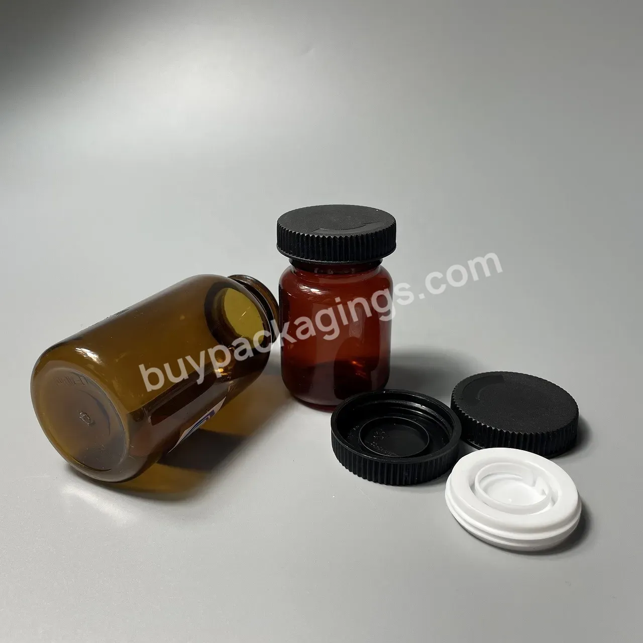 Pharmaceutical Tamper Proof Pull Ring Lid Tear Off Cap Plastic Hdpe Supplement Tearing Bottles Empty Medicine Bottle