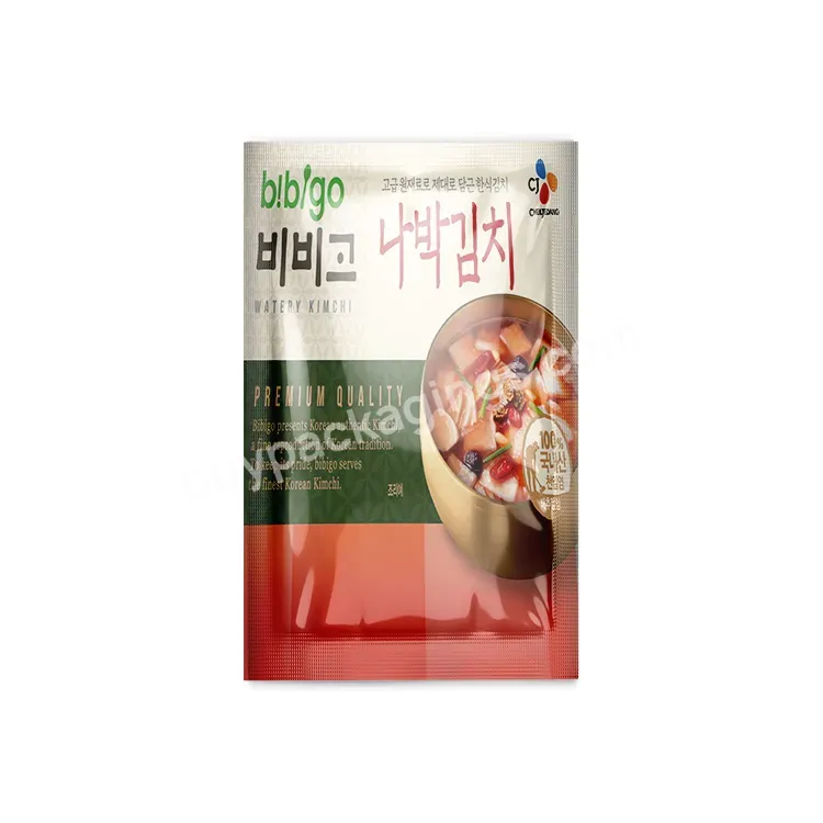 Pickle Preserving Korea Flavor Seasoning Powder Blue Sauce Coreano Fresh Halal Foil Custom Plastic Zipper Kimchi Packaging Bag