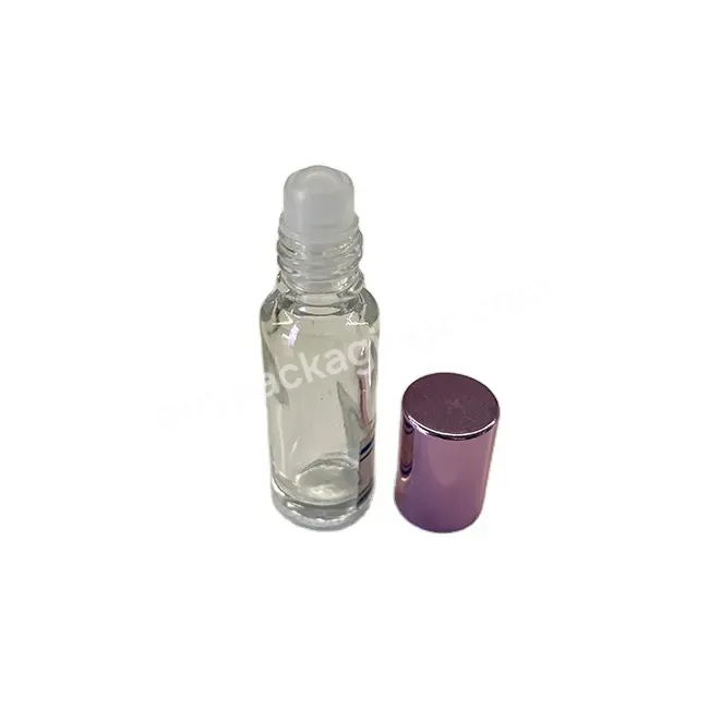 Pink Aluminum Screw Cap Roll On Glass Bottle 5ml 8ml