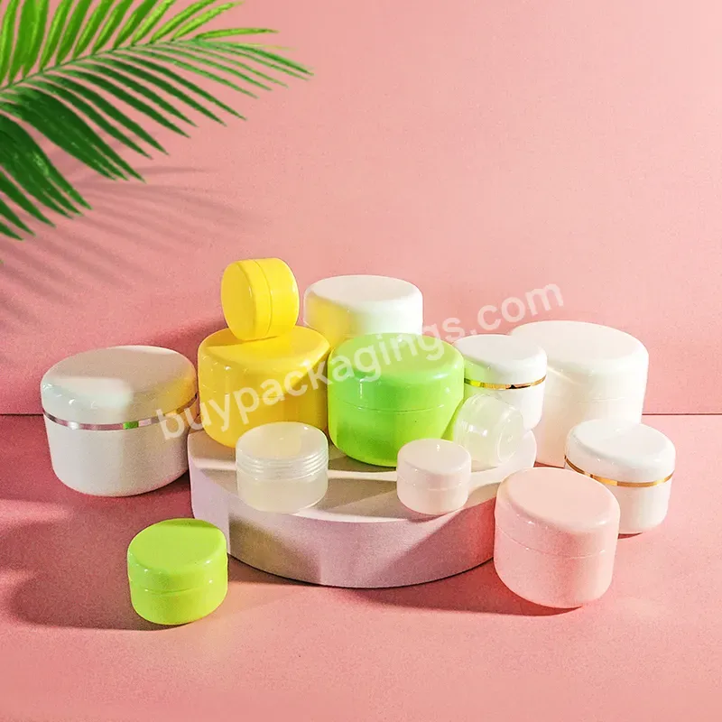 Pink Black White 5g 10g 15g 20g 50g 100g Plastic Pomade Lip Scrub Container Lip Balm Jar