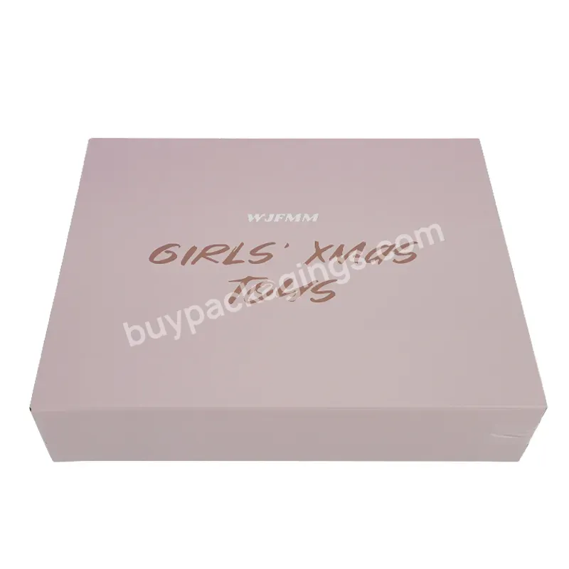 Pink Box With Gold Foil Stamp E Flute Packaging Box Containing The Photo Frame