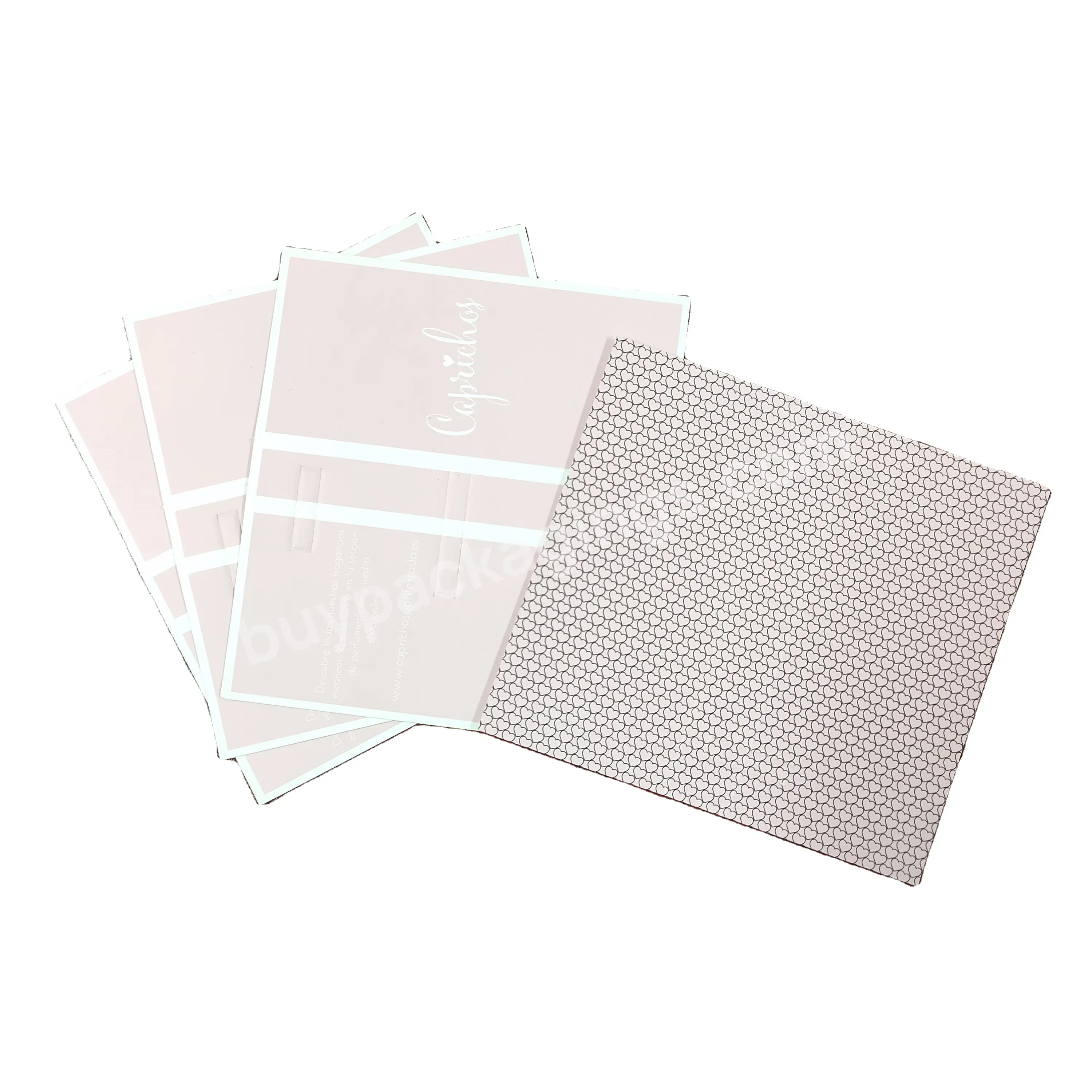 Pink Color Business Card Printing Luxury Logo For Perfume Card Sample