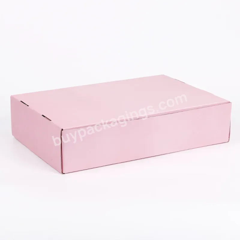 Pink Cosmetic Packaging Boxes Easy Folding Packing High Quality Production Corrugated Mailer Box