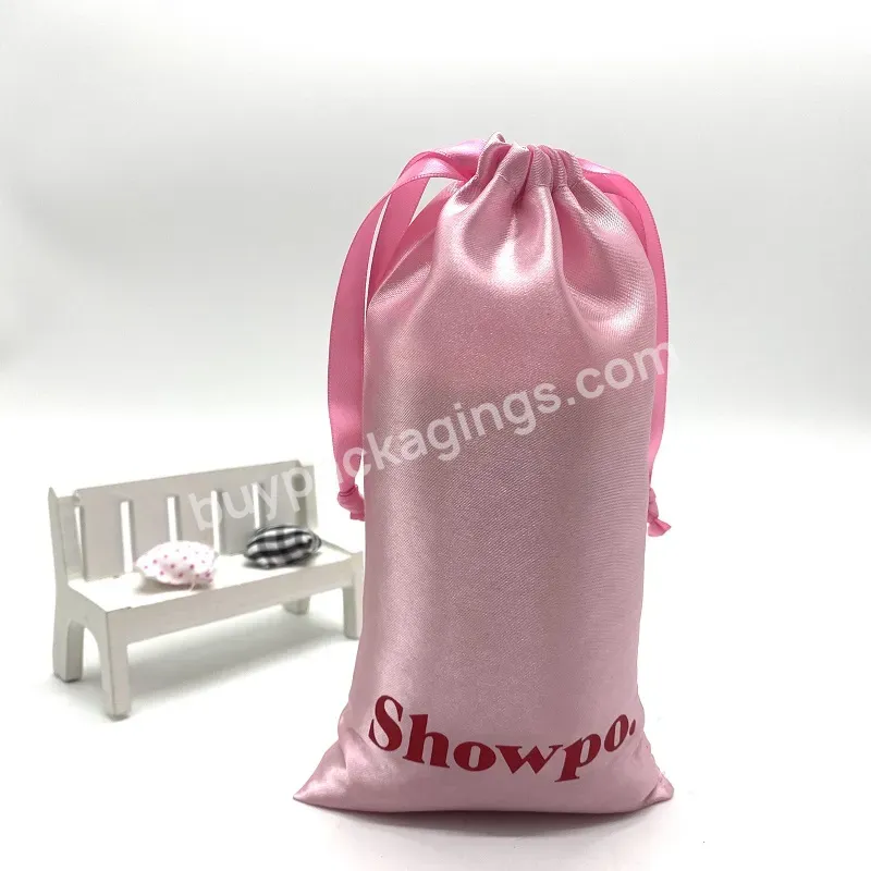 Pink Custom Logo Drawstring Bags Cute China Lipstick Cloth Makeup Pouch Cosmetic Gift Satin Packaging Bag - Buy Makeup Bags Pink,Makeup Brush Set Bag,Bridesmaid Gifts Makeup Bag.