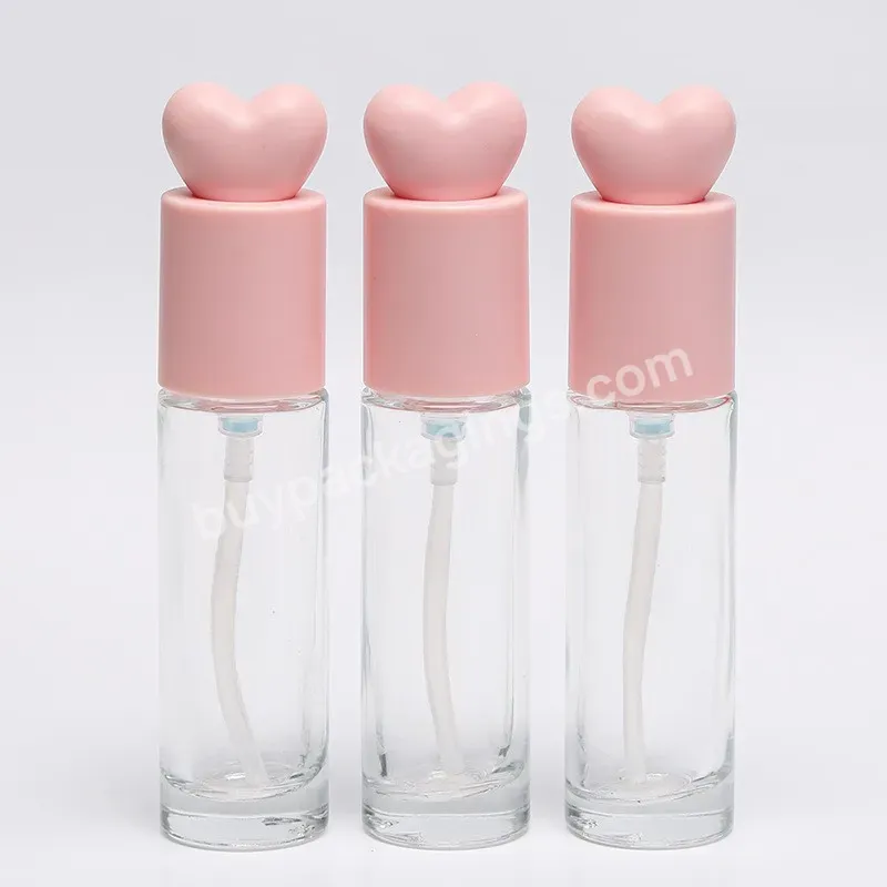 Pink Cute Lotion Bottle Round Empty Glass Sunscreen Bb Cream Bottle Cosmetic Bottle 30ml