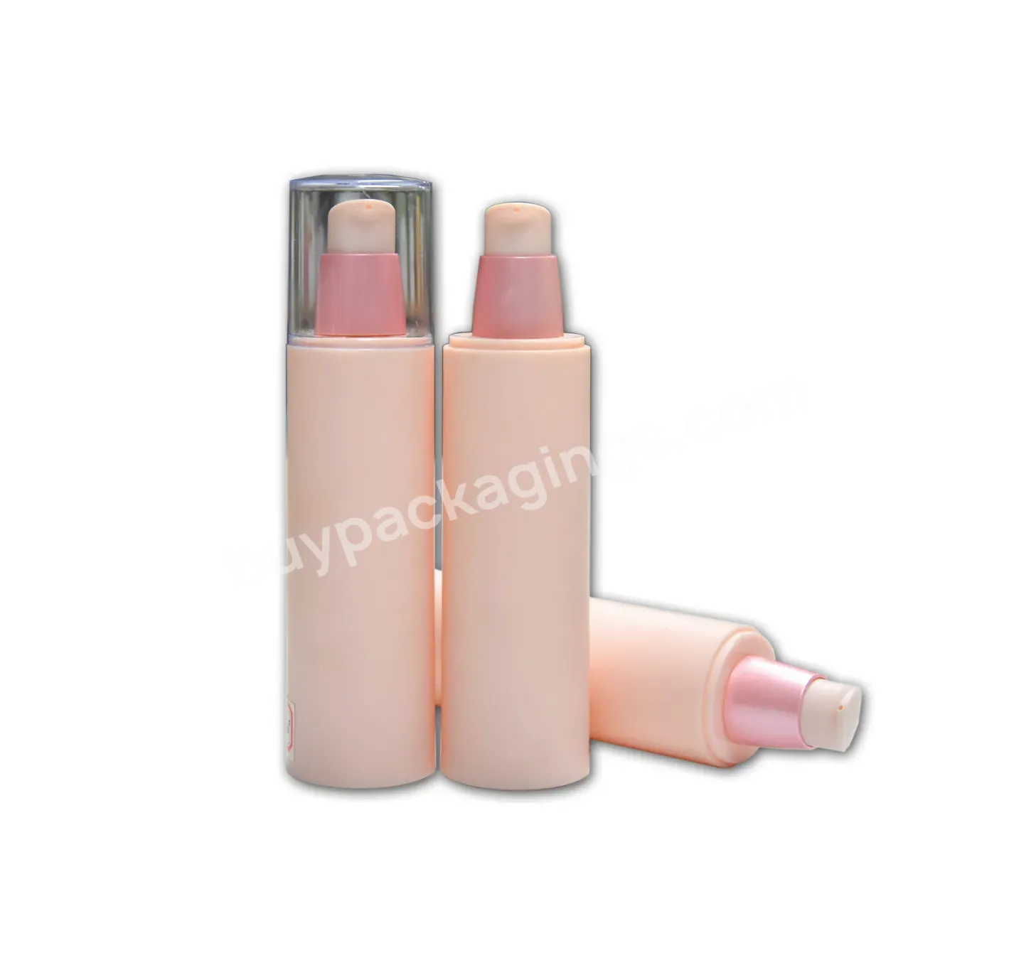 Pink Empty 100ml Pp Airless Face Cream Serum Cosmetic Plastic Packaging Vacuum Lotion Pump Bottle With Cover Cap